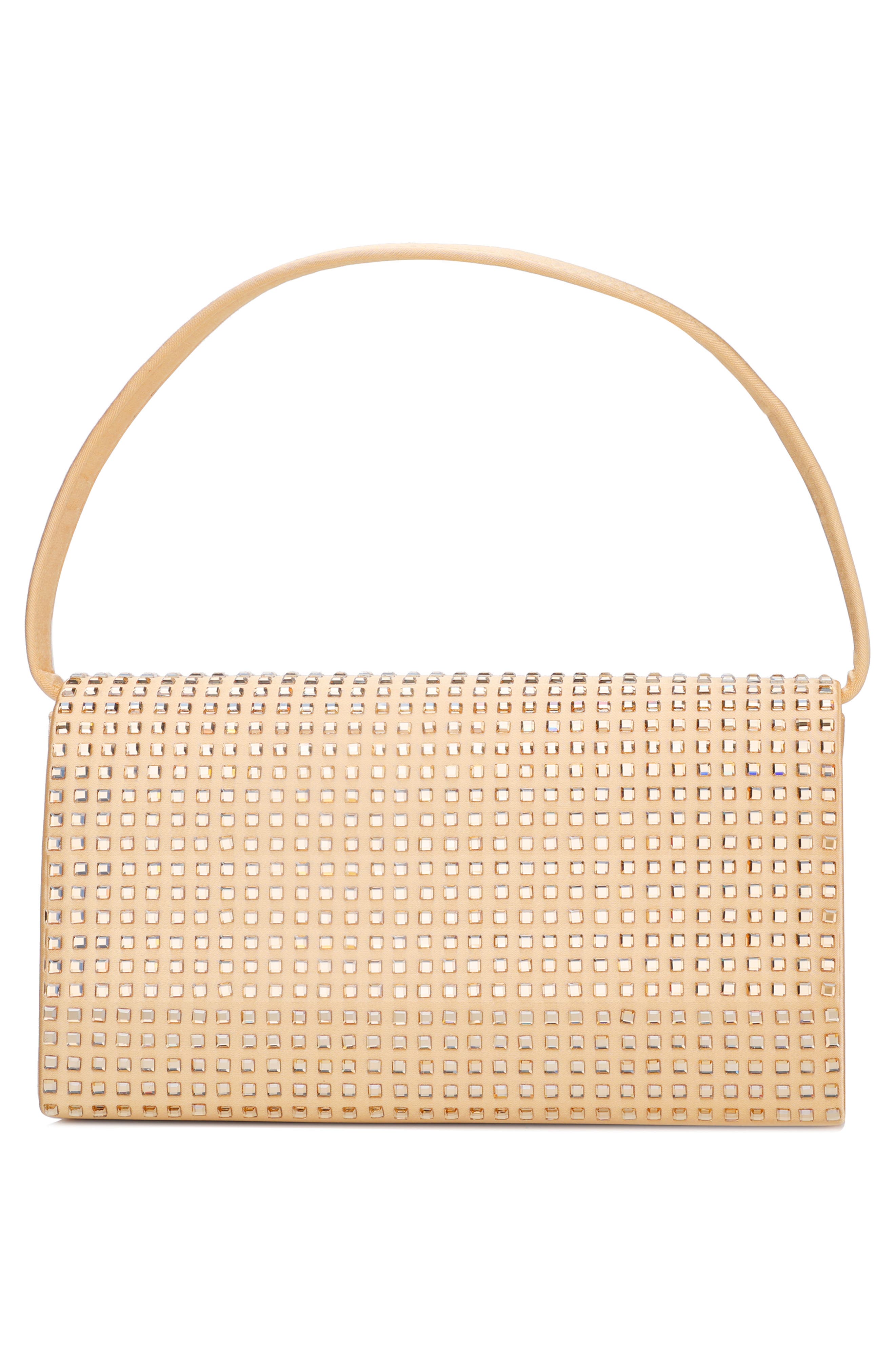 Shana Rhinestone Handbag, Alternate, color, GOLD