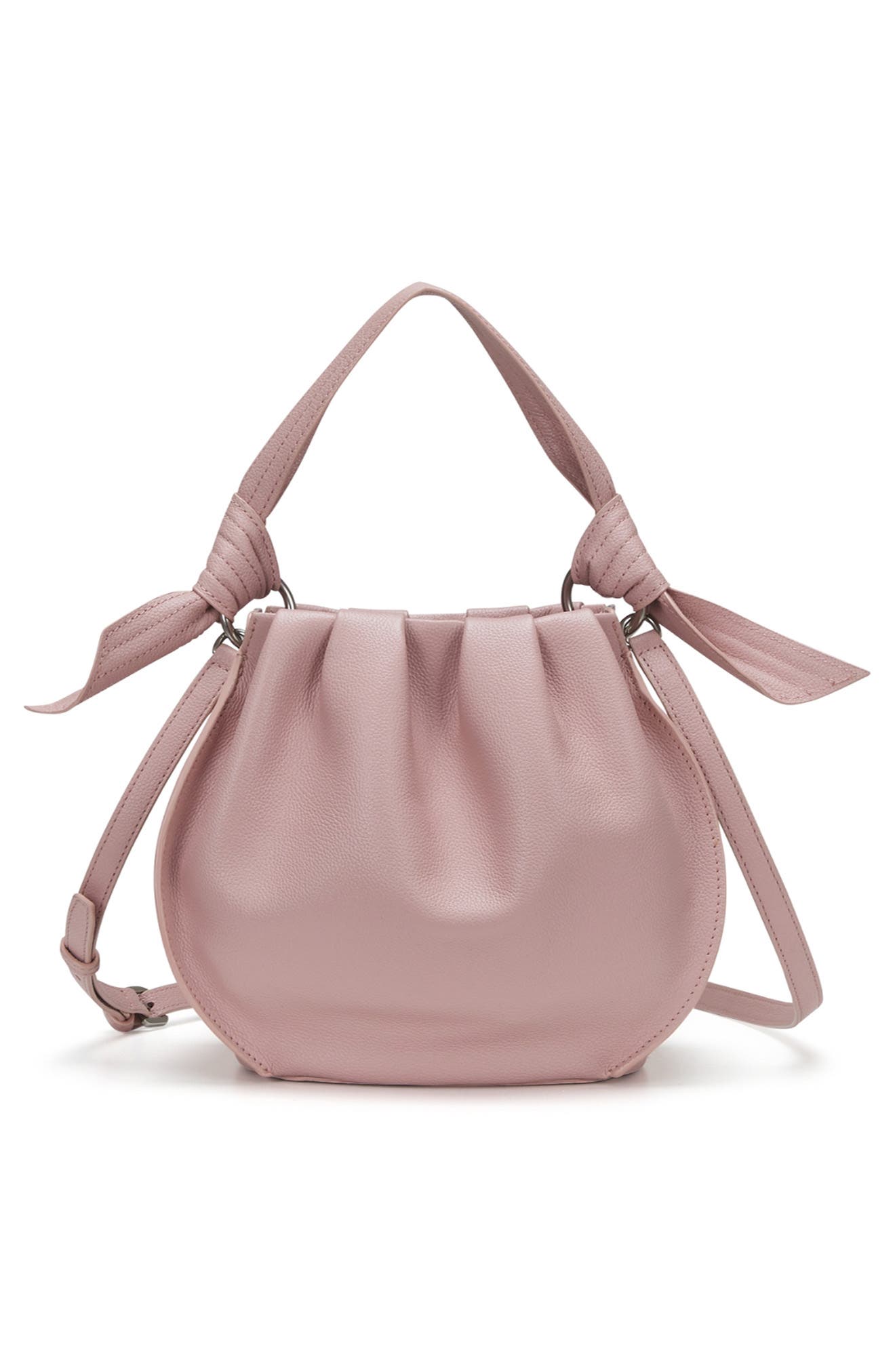 Selena Leather Bucket Bag, Alternate, color, VINTAGE PINK