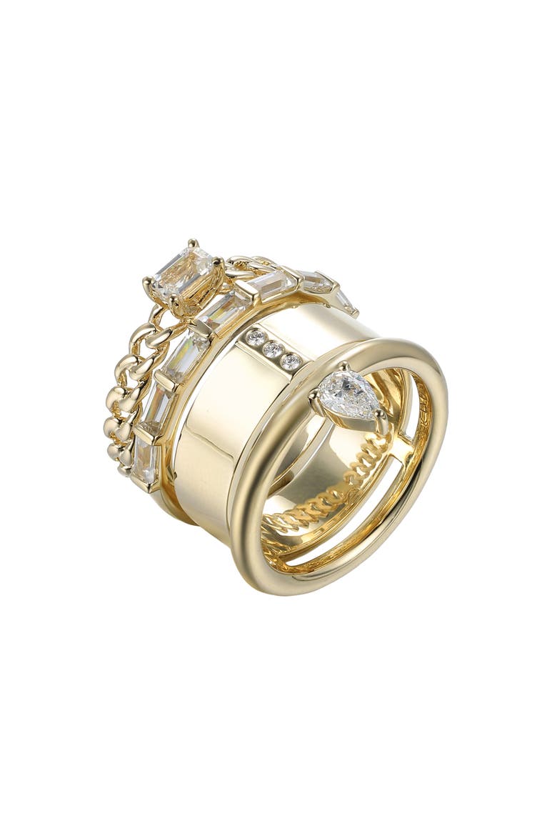 Typestack Gold Ring, Main, color, GOLD