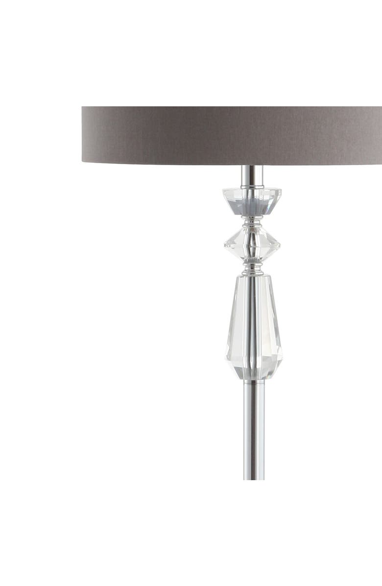 JONATHAN Y Layla Crystal / Metal LED Floor Lamp, Alternate, color, Clear/Chrome