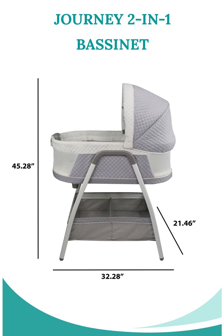 TrüBliss™ Journey 2-IN-1 Bassinet, Alternate, color, LIGHT GREY