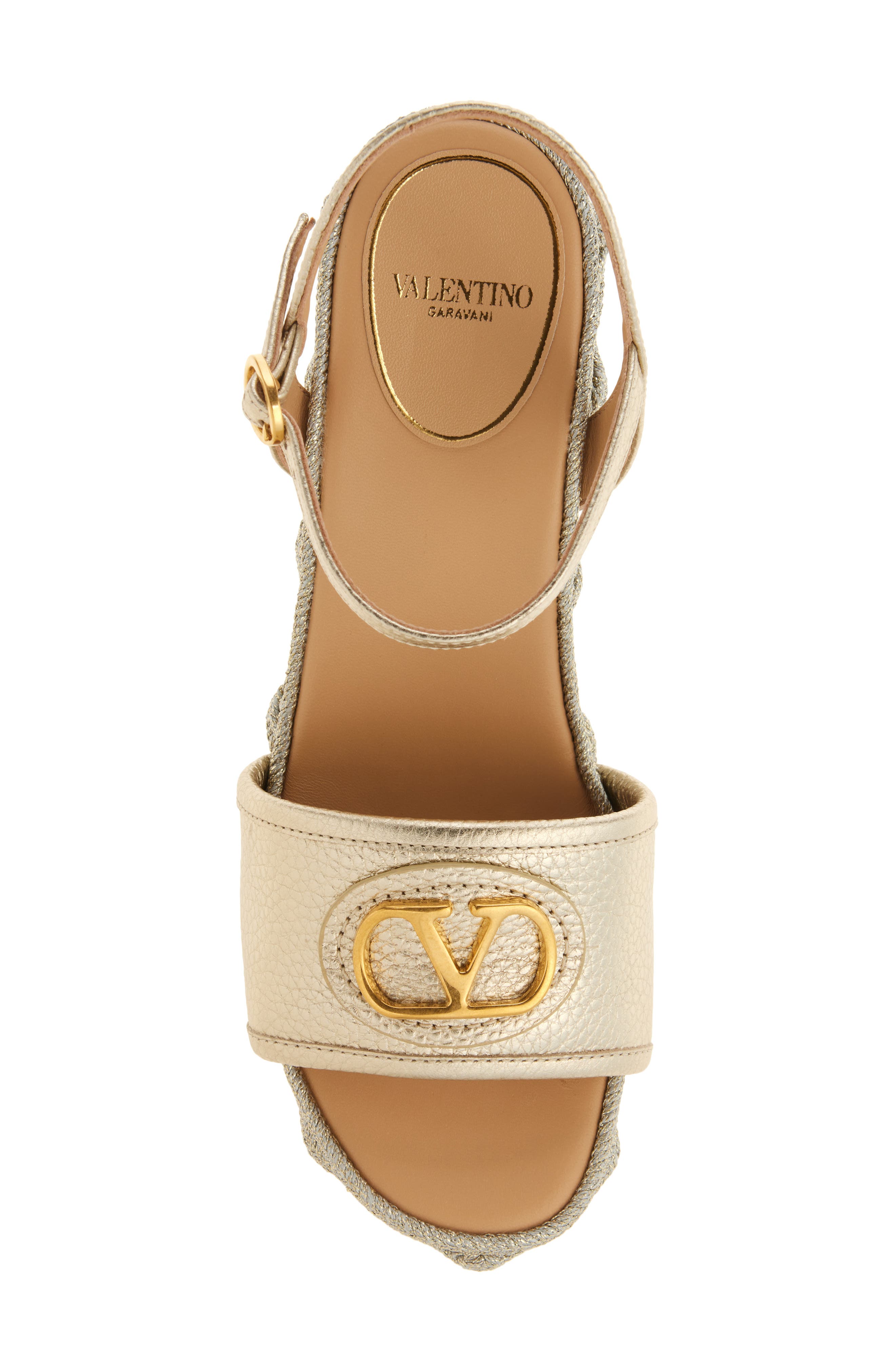 Valentino Garavani VLOGO Wedge Platform Sandal, Alternate, color, 