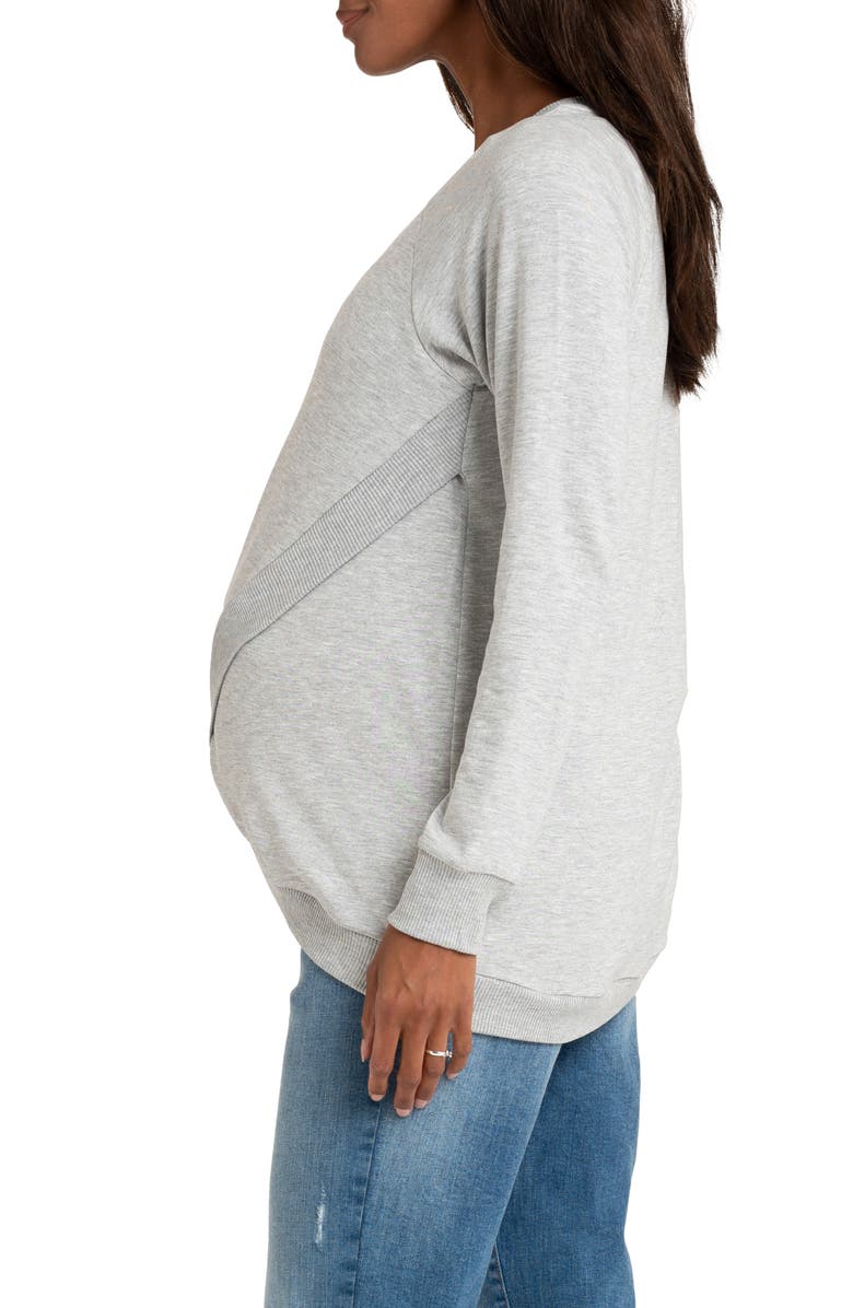 Seraphine Tulip Hem Maternity/Nursing Sweatshirt, Alternate, color,