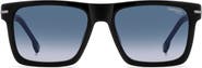 Carrera Eyewear 55mm Gradient Rectangular Flat Top Sunglasses