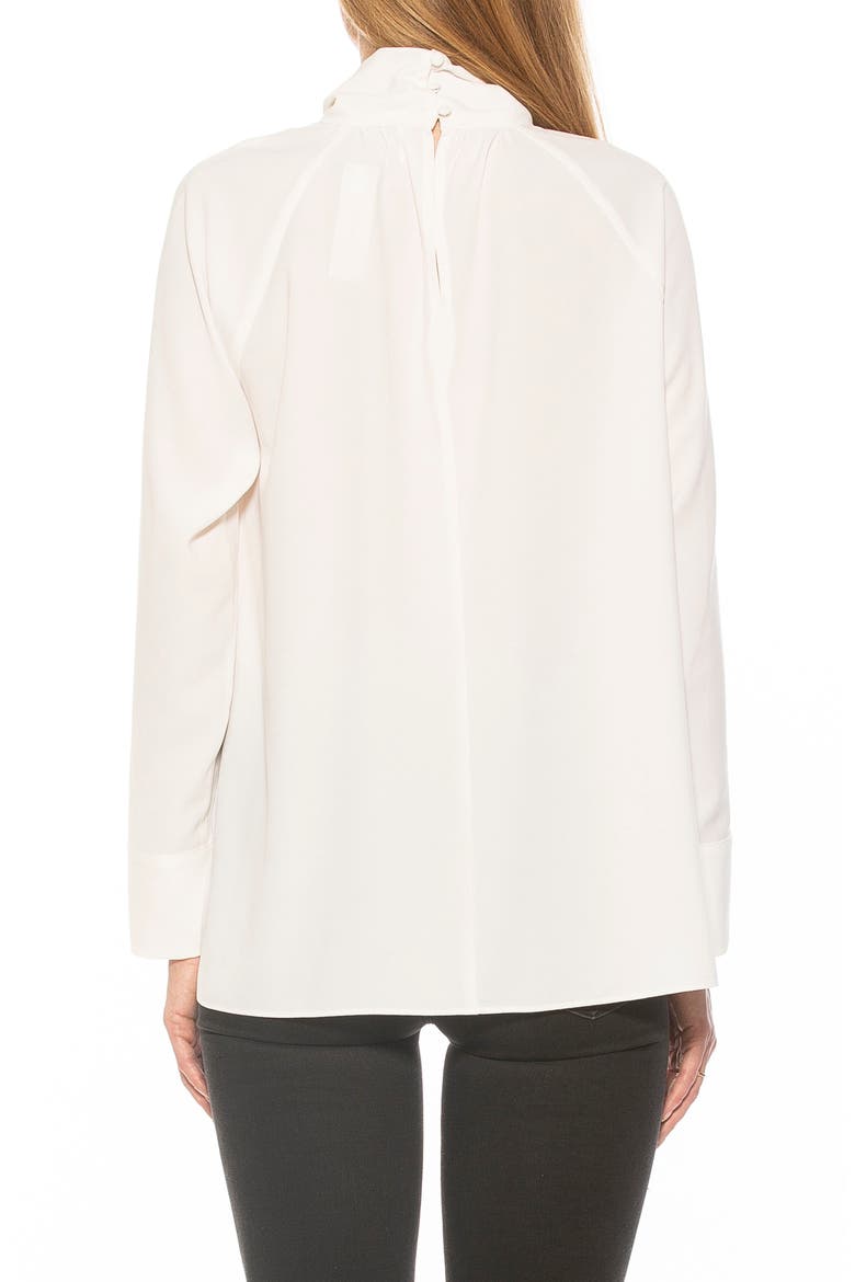Danielle Draped Blouse, Alternate, color, IVORY