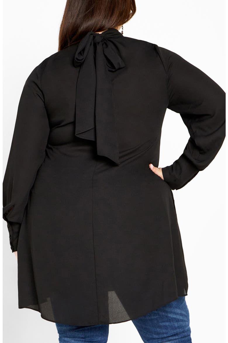 Bow Tunic Top, Alternate, color, BLACK