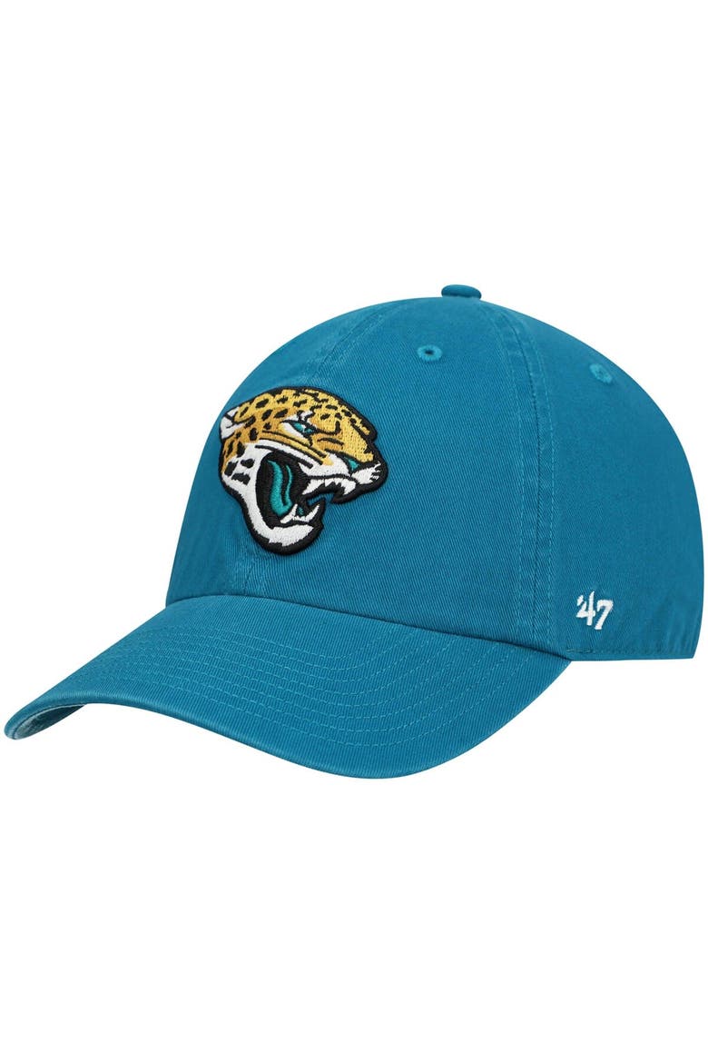 Men's '47 Teal Jacksonville Jaguars Secondary Clean Up Adjustable Hat, Main, color, Teal