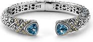 SAMUEL B. Semiprecious Stone Textured Bangle Bracelet