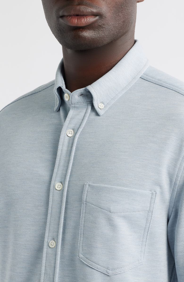 Rails Vincent Bird's Eye Knit Button-Down Shirt, Alternate, color, Blue Oxford