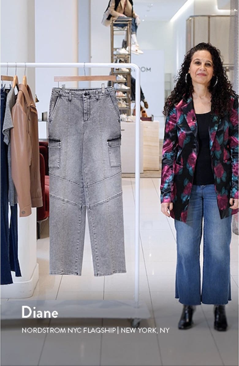 Brooklyn High Waist Wide Leg Utility Jeans, sales video thumbnail