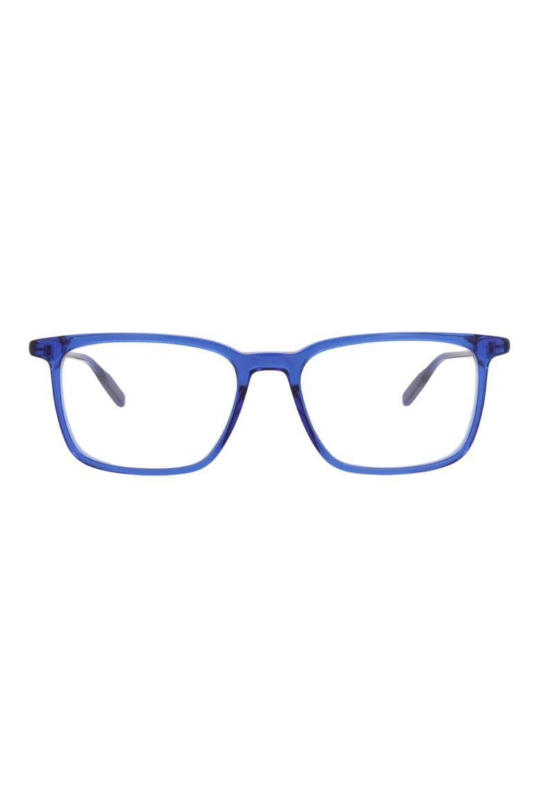 53mm Square Optical Glasses, Main, color, BLUE TRANSPARENT
