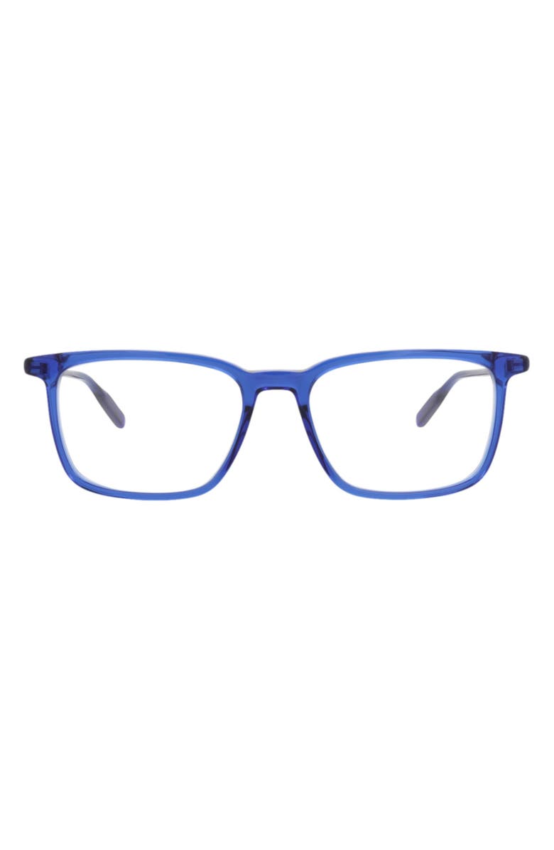Montblanc 53mm Square Optical Glasses, Main, color, Blue Transparent