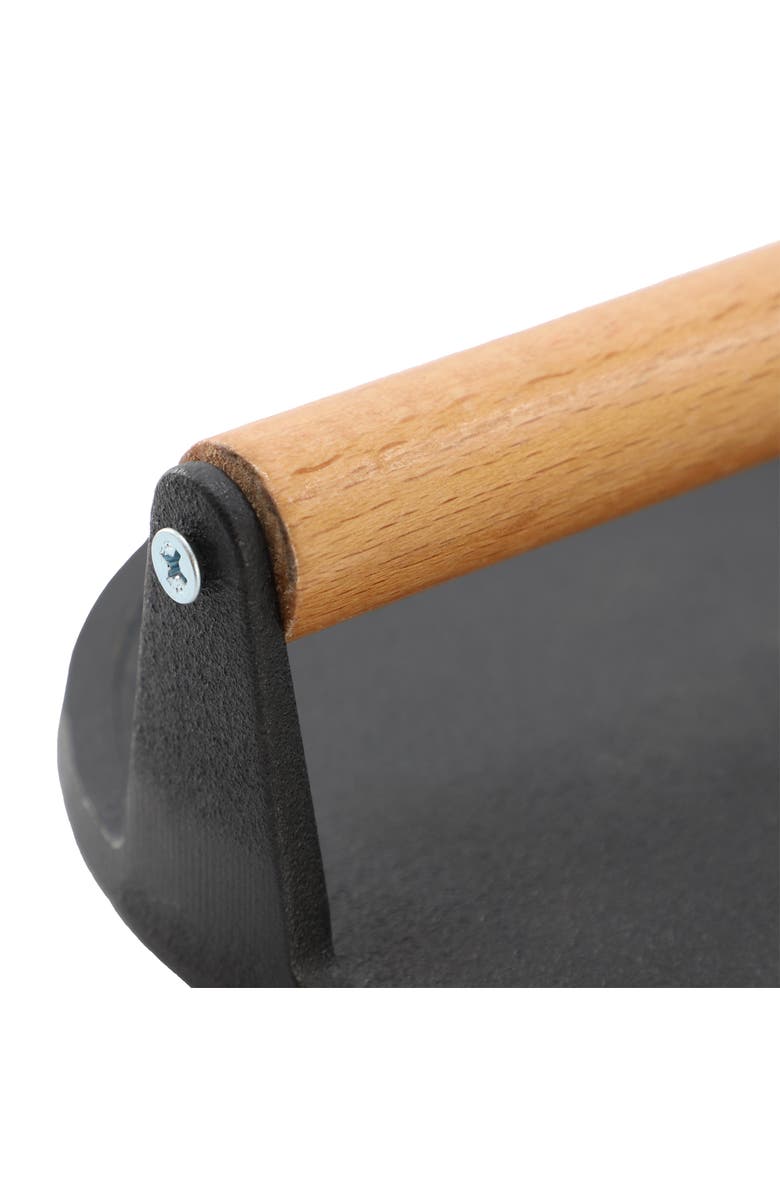 Megachef 7.5 Inch Round Heavy Duty Cast Iron Grill Press, Alternate, color, Black