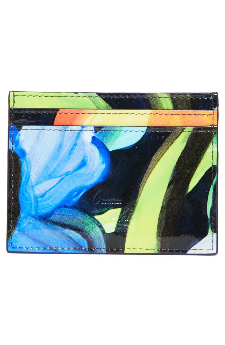 Christian Louboutin Loubi54 Mooncrest Leather Card Case, Alternate, color, Multi/ Navy