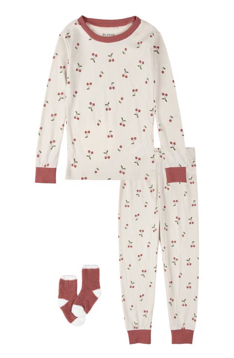 Kids' Fitted Two-Piece Pajamas & Socks Set (Toddler & Little Kid)