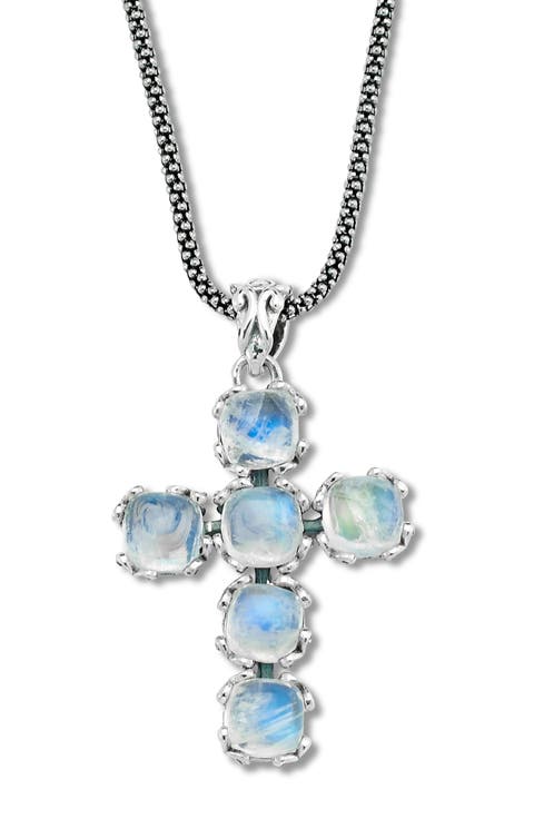 Sterling Silver Birthstone Cross Pendant