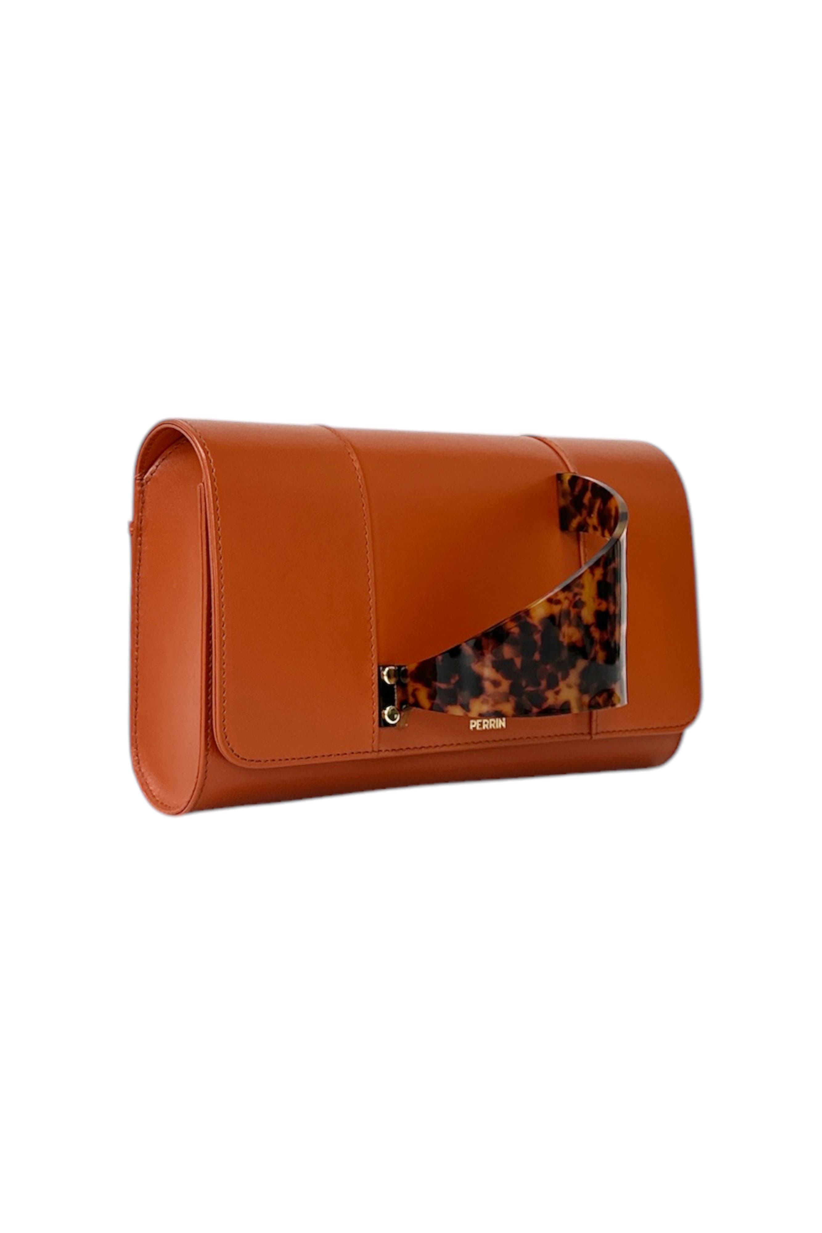 PERRIN PARIS L'Eiffel Ecaille Clutch, Alternate, color, Clay
