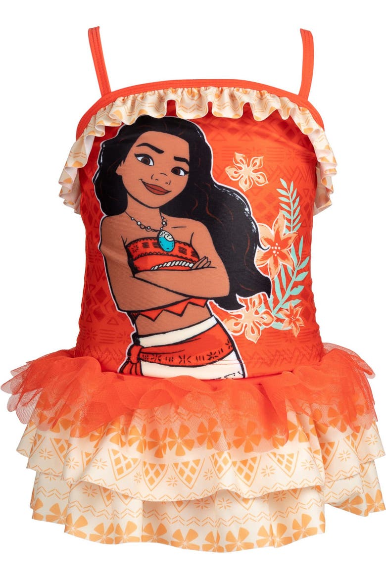Moana 2-Piece Swimwear Tankini and Skirt Set, Alternate, color, Moana Sunset Orange