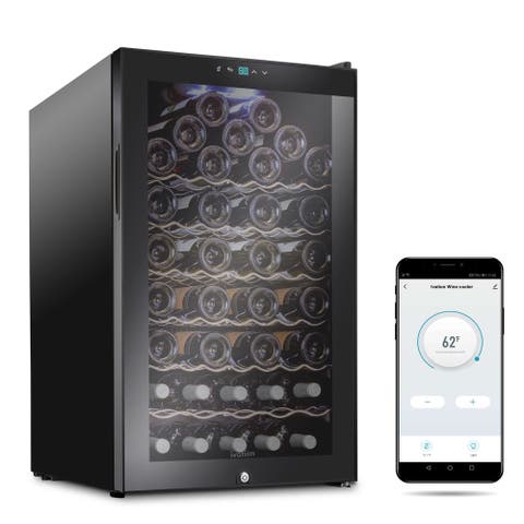 51 Bottle Freestanding Wine Refrigerator, Wine Fridge with Wi-Fi Smart App Control