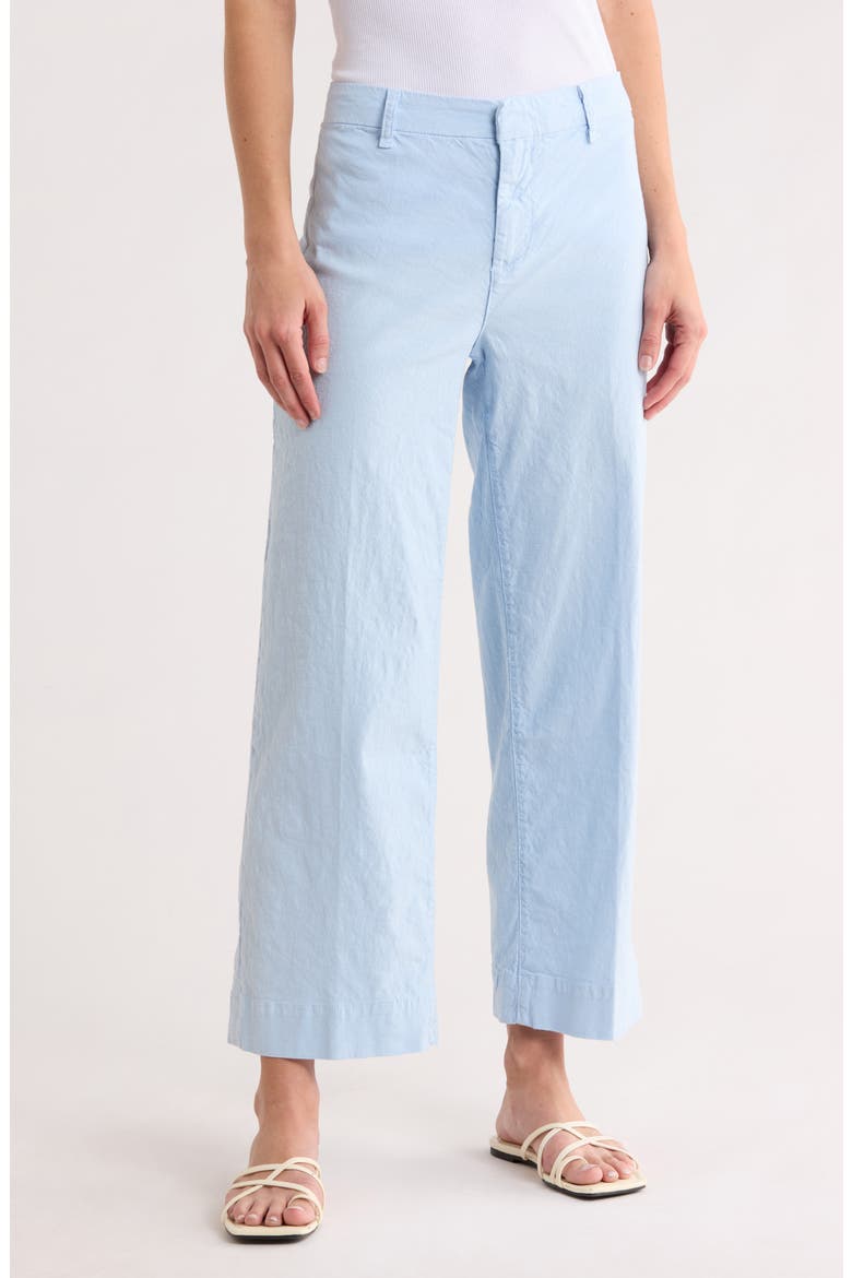 Wide Leg Cotton Pants, Main, color, SOFT BLUE