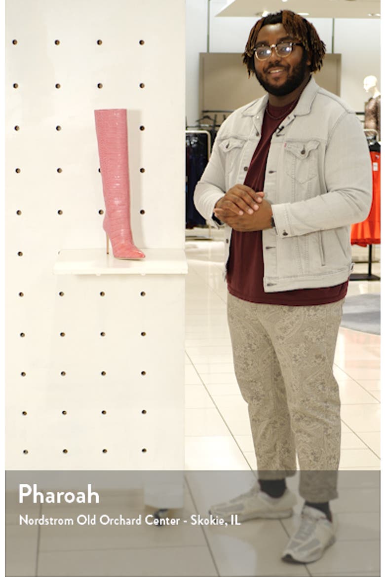 Croc Embossed Knee High Boot video