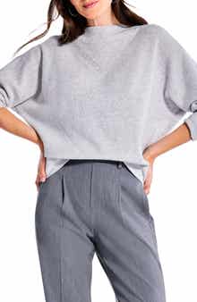 NIC+ZOE Shaker Stitch Funnel Neck Sweater