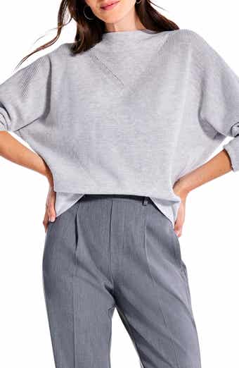NIC+ZOE Shaker Stitch Funnel Neck Sweater