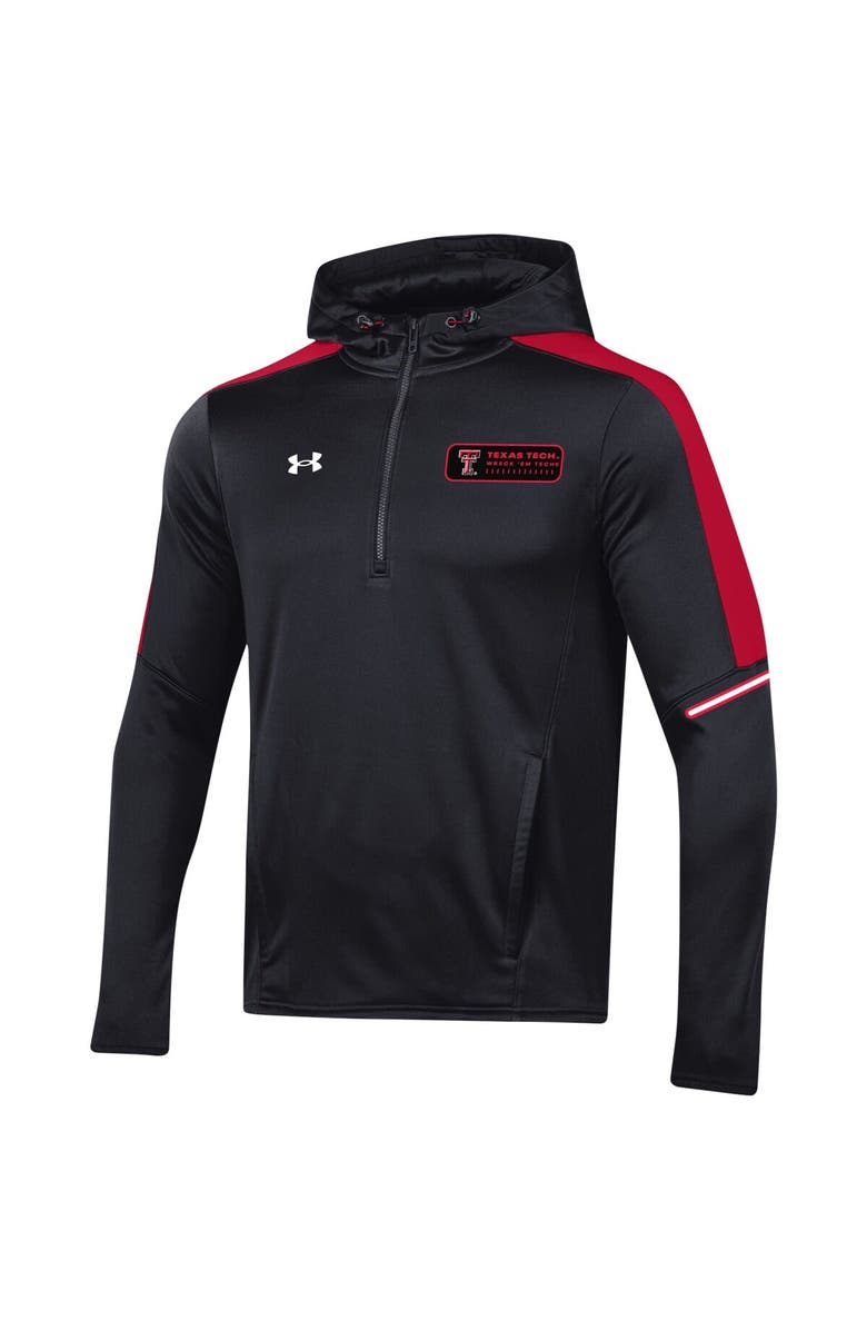 Under Armour Men's Under Armour Black Texas Tech Red Raiders 2023 Sideline Quarter-Zip Hoodie, Alternate, color, 