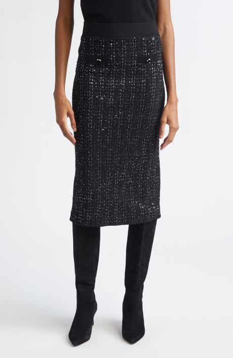 Veronica Beard Corbin Sequin Knit Pencil Skirt