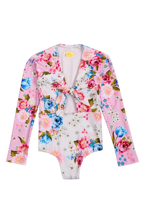 Kids' Cindy Meraki Long Sleeve One-Piece Rashguard Swimsuit (Toddler, Little Kid & Big Kid)