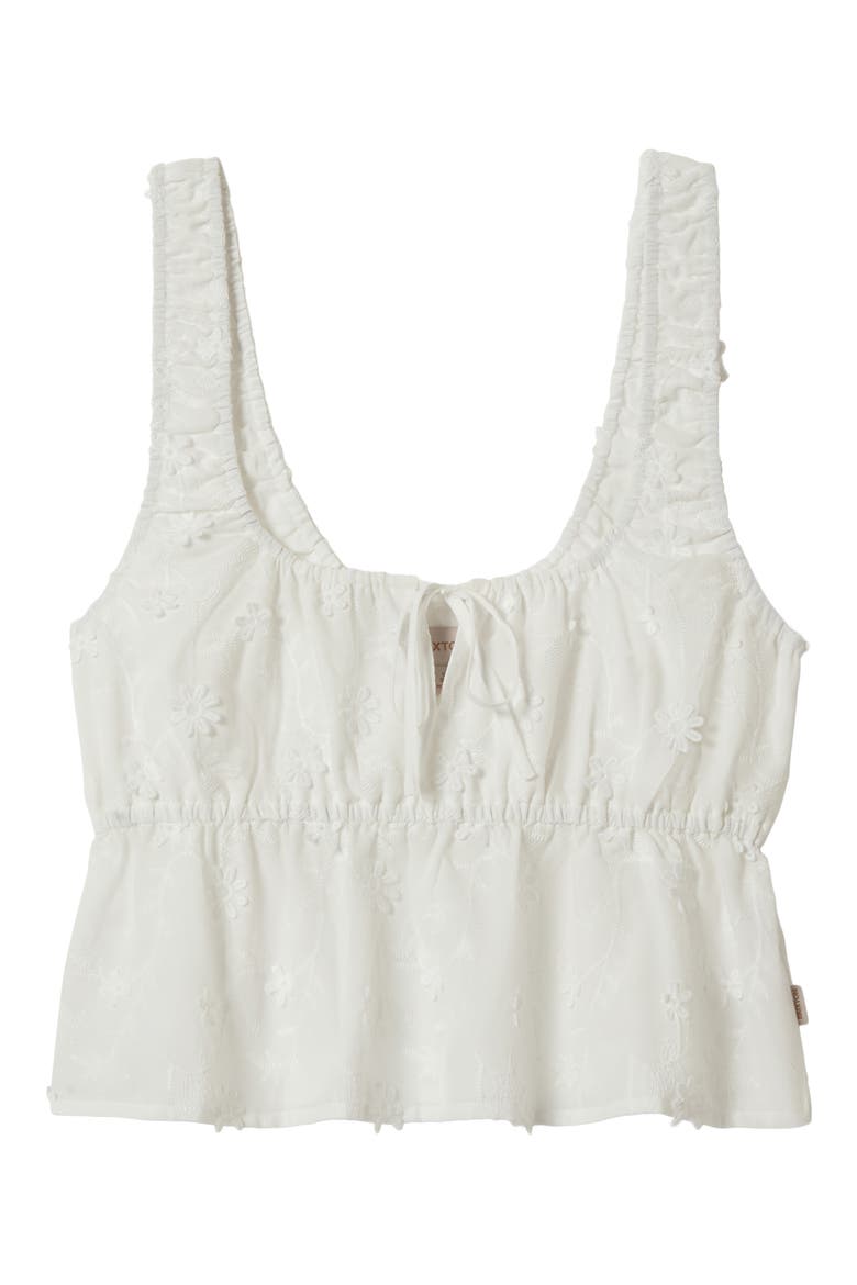 The Abigail Ruffle Crop Tank, Alternate, color, OFF WHITE FLORAL