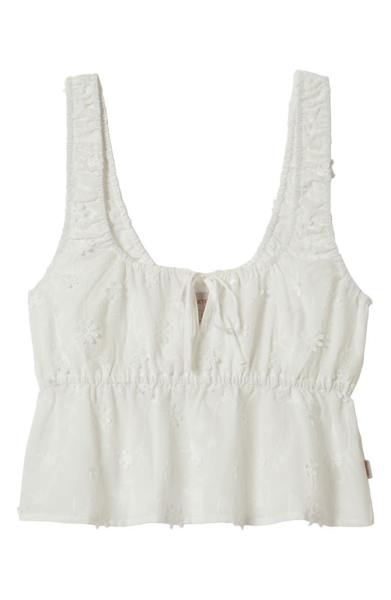 Brixton The Abigail Ruffle Crop Tank, Alternate, color, Off White Floral