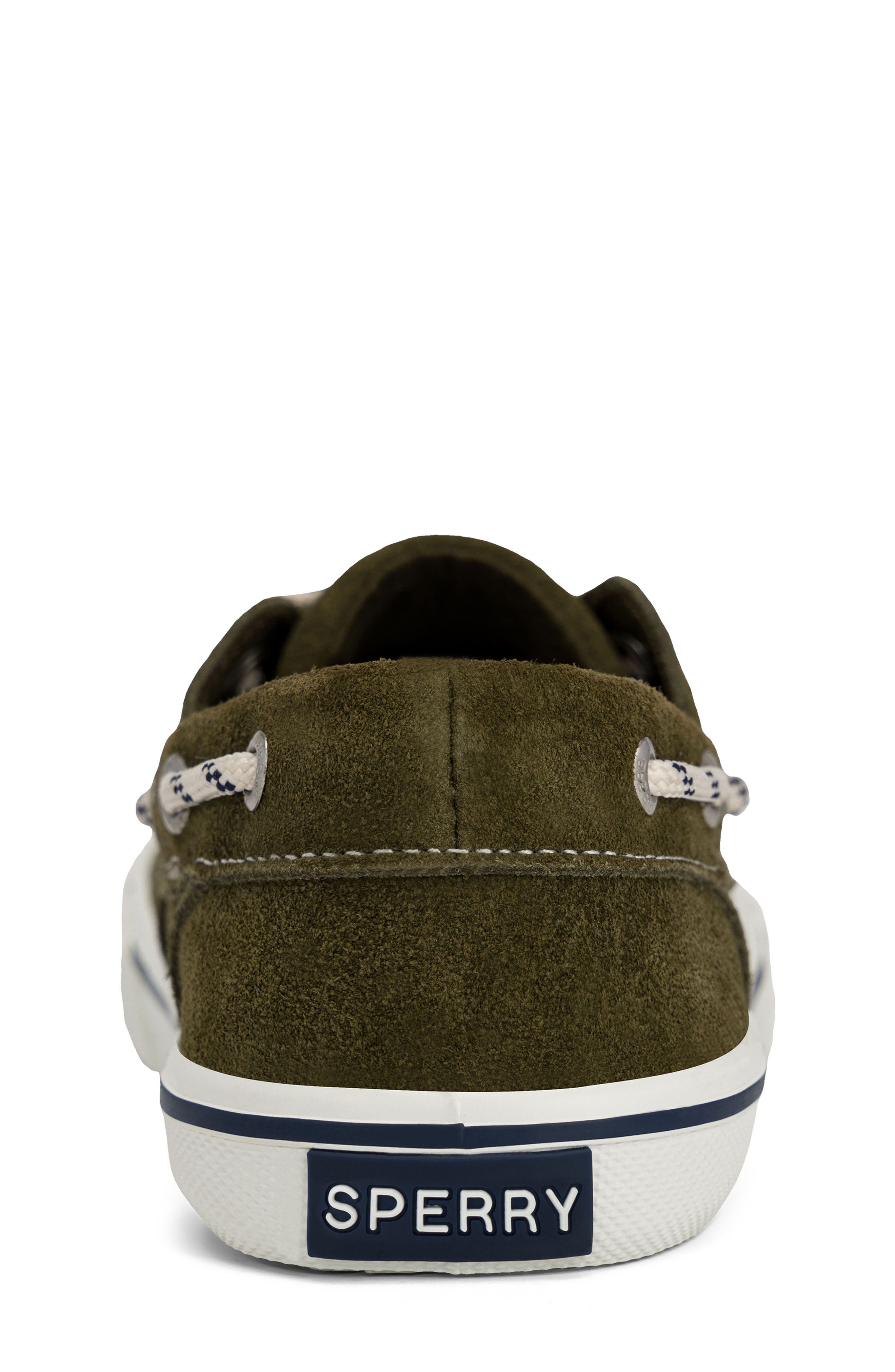 Kids' Bahama Suede Boat Shoe, Alternate, color, DARK OLIVE