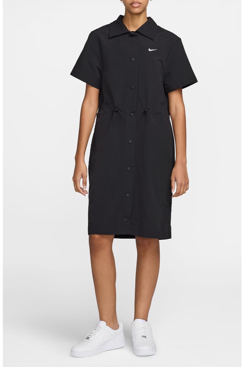 Sportswear Everything Nylon Dress, Main, color, BLACK/ WHITE