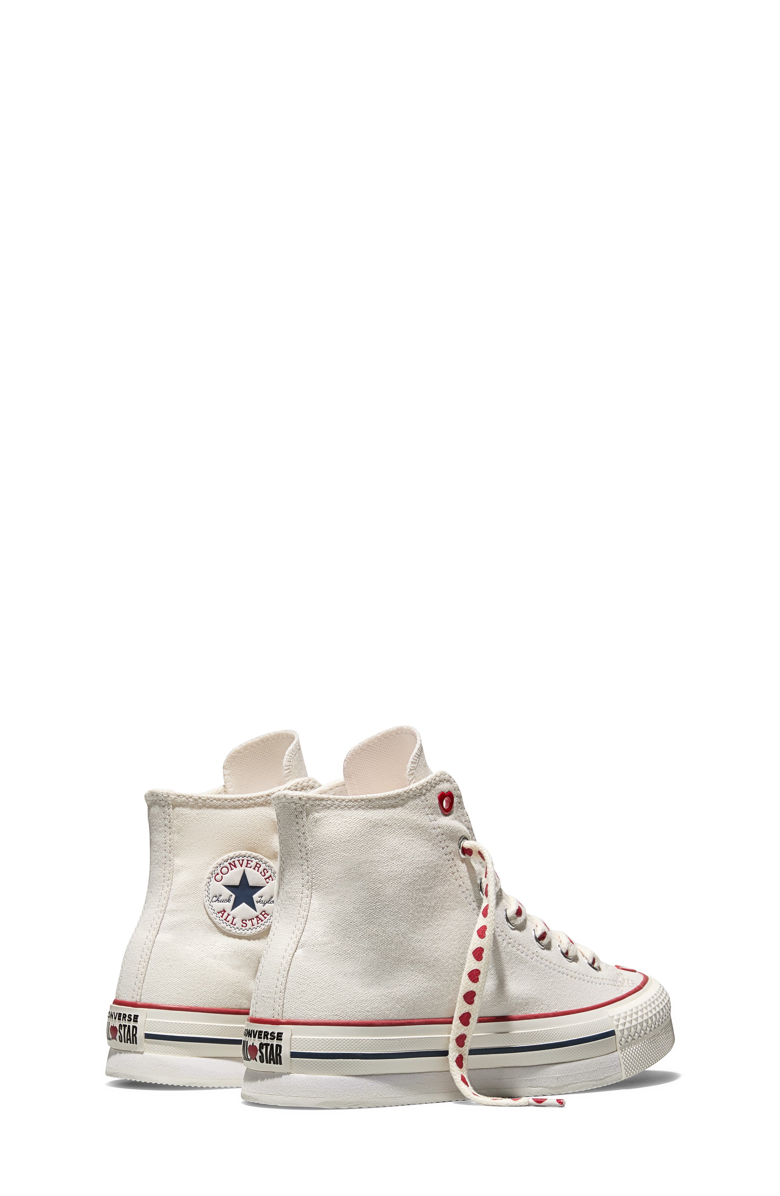 Converse Kids' Chuck Taylor<sup>®</sup> All Star<sup>®</sup> EVA Lift High Top Sneaker, Alternate, color, Vintage White/ Vintage White