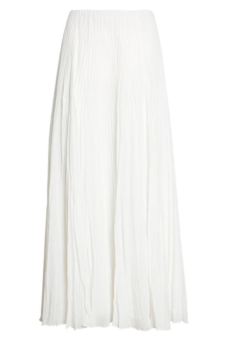 Crinkled Maxi Skirt, Alternate, color, OFF WHITE