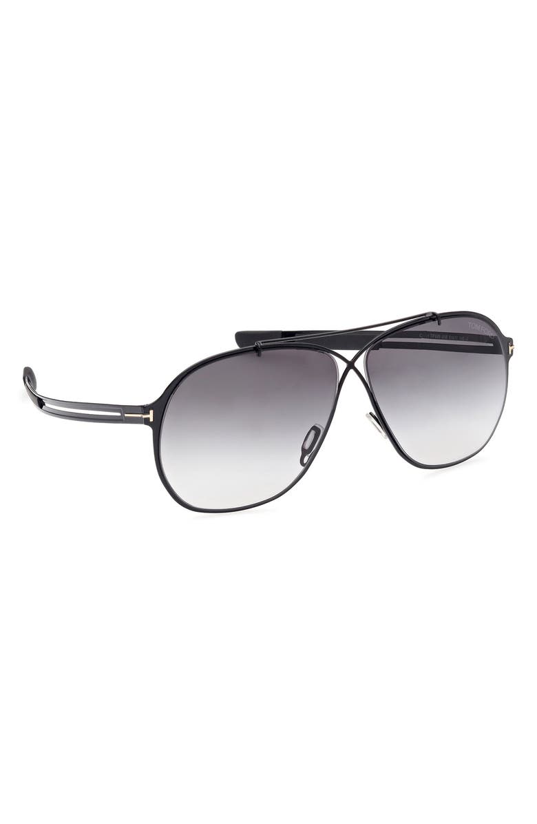 TOM FORD 61mm Aviator Sunglasses, Alternate, color, 