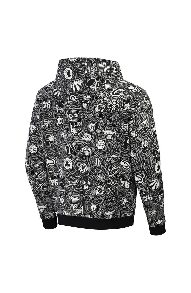 STAPLE Men's NBA x Staple Black All Teams Fusion Fleece Pullover Hoodie, Alternate, color,