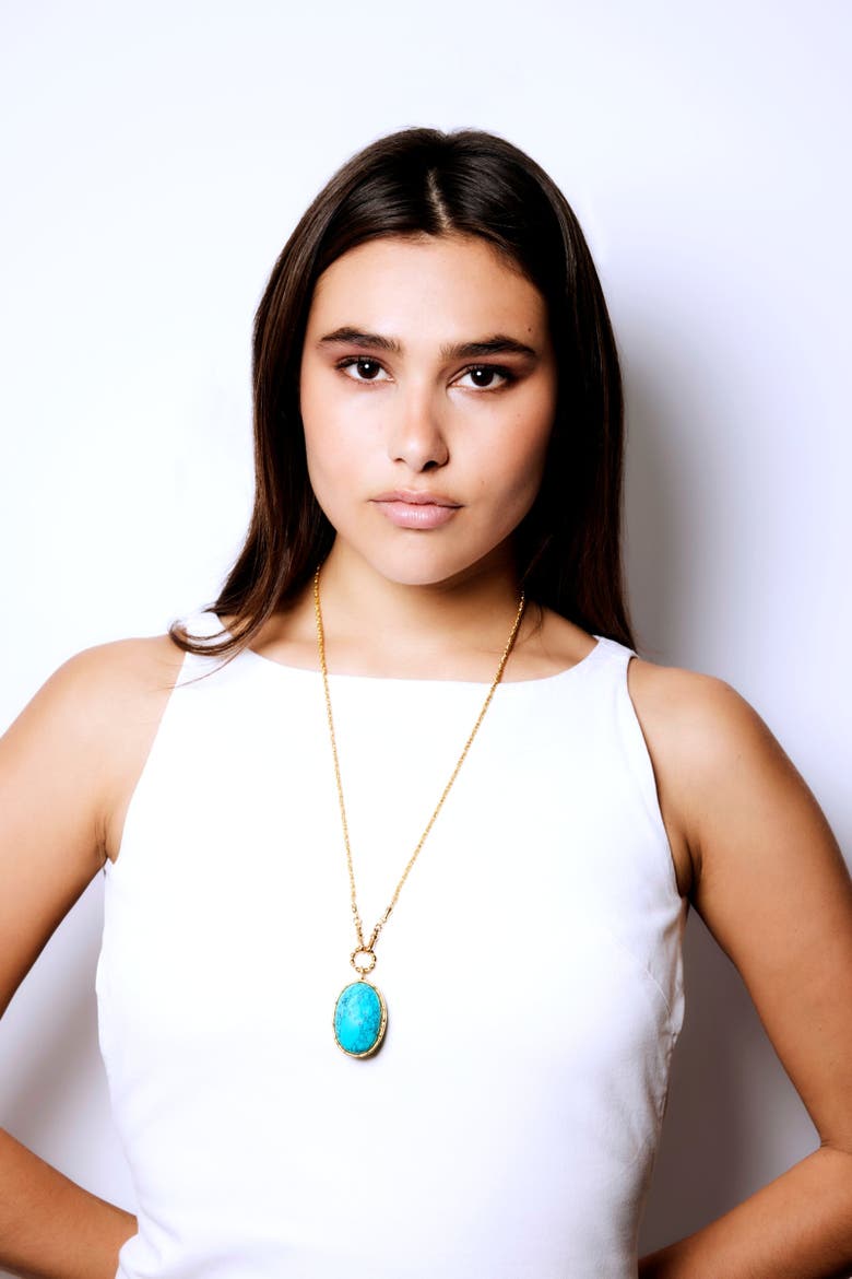 Talisman Necklace, Alternate, color, BLUE