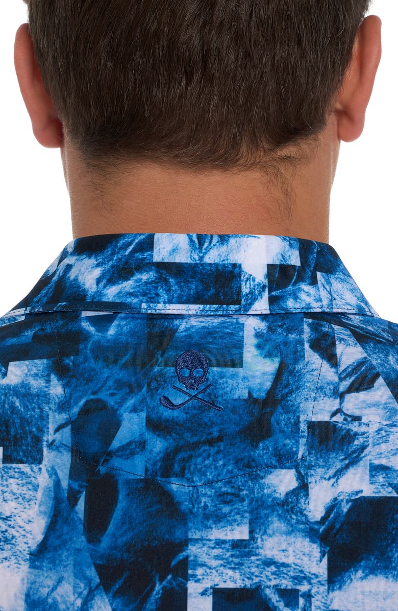 Robert Graham Tetris Blocks Short Sleeve Performance Polo, Alternate, color, 