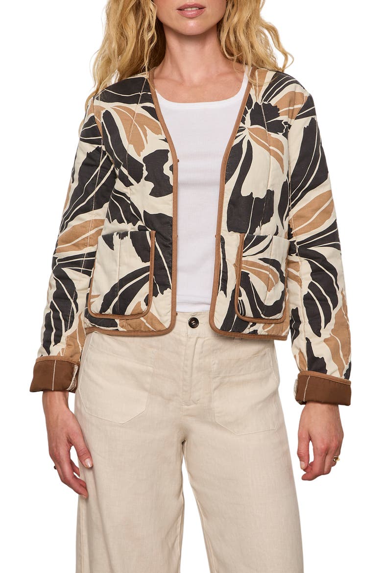 Soren Coco Cotton & Linen Jacket, Main, color, LOTUS BLACK