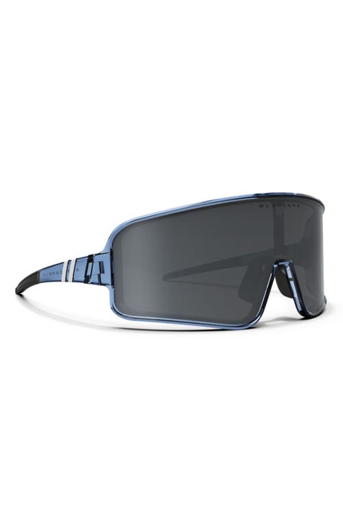Blenders Eyewear Eclipse 133mm Polarized Shield Sunglasses In Gray