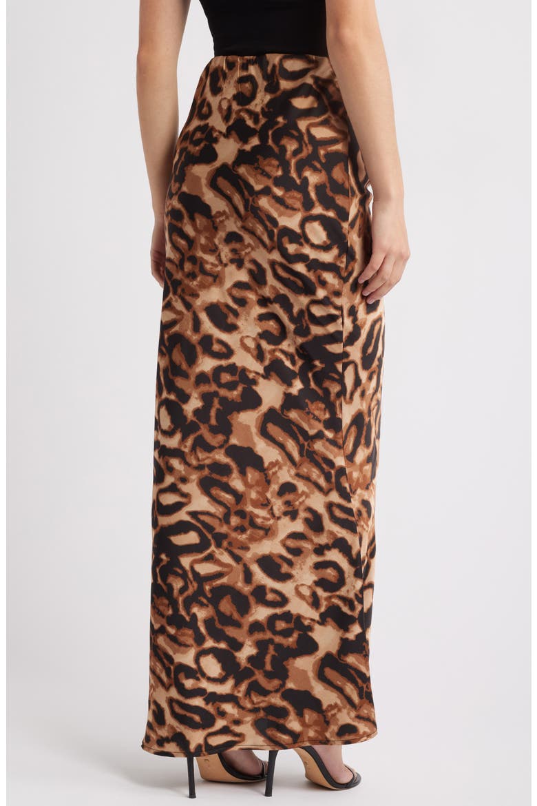 Freyja Leopard Print Maxi Skirt, Alternate, color, LEOPARD