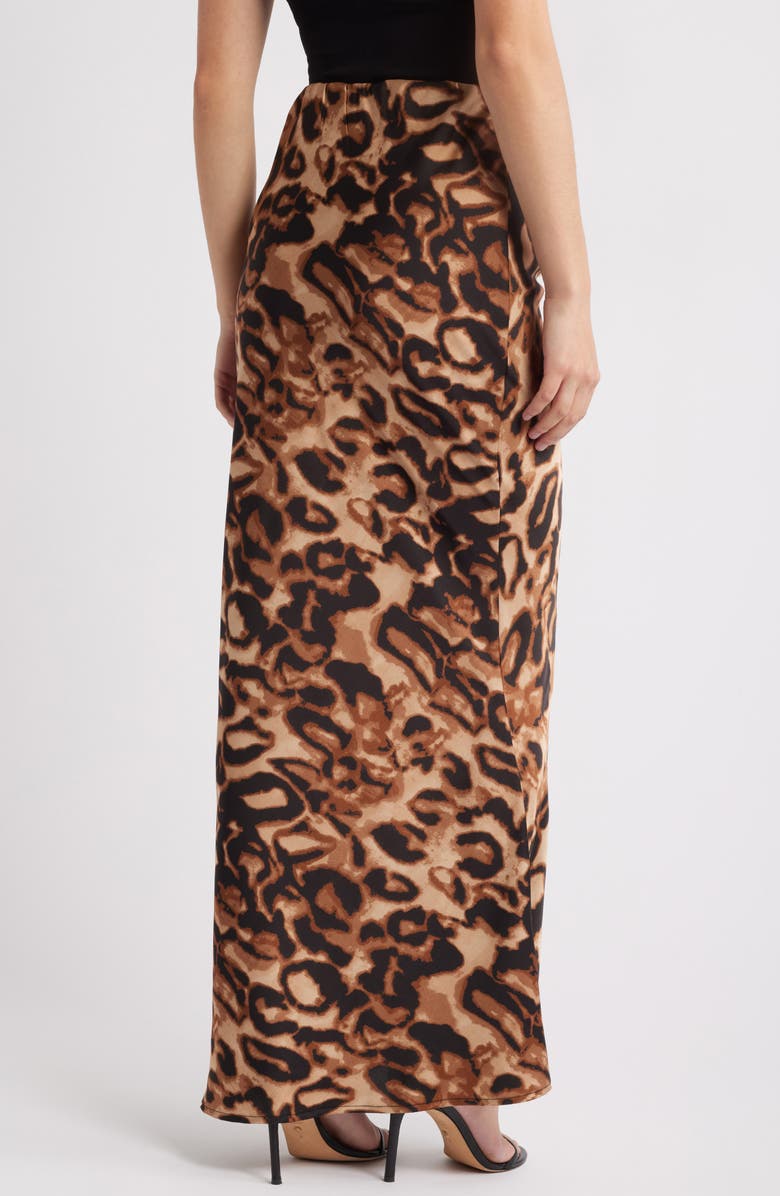 NIKKI LUND Freyja Leopard Print Maxi Skirt, Alternate, color, Leopard