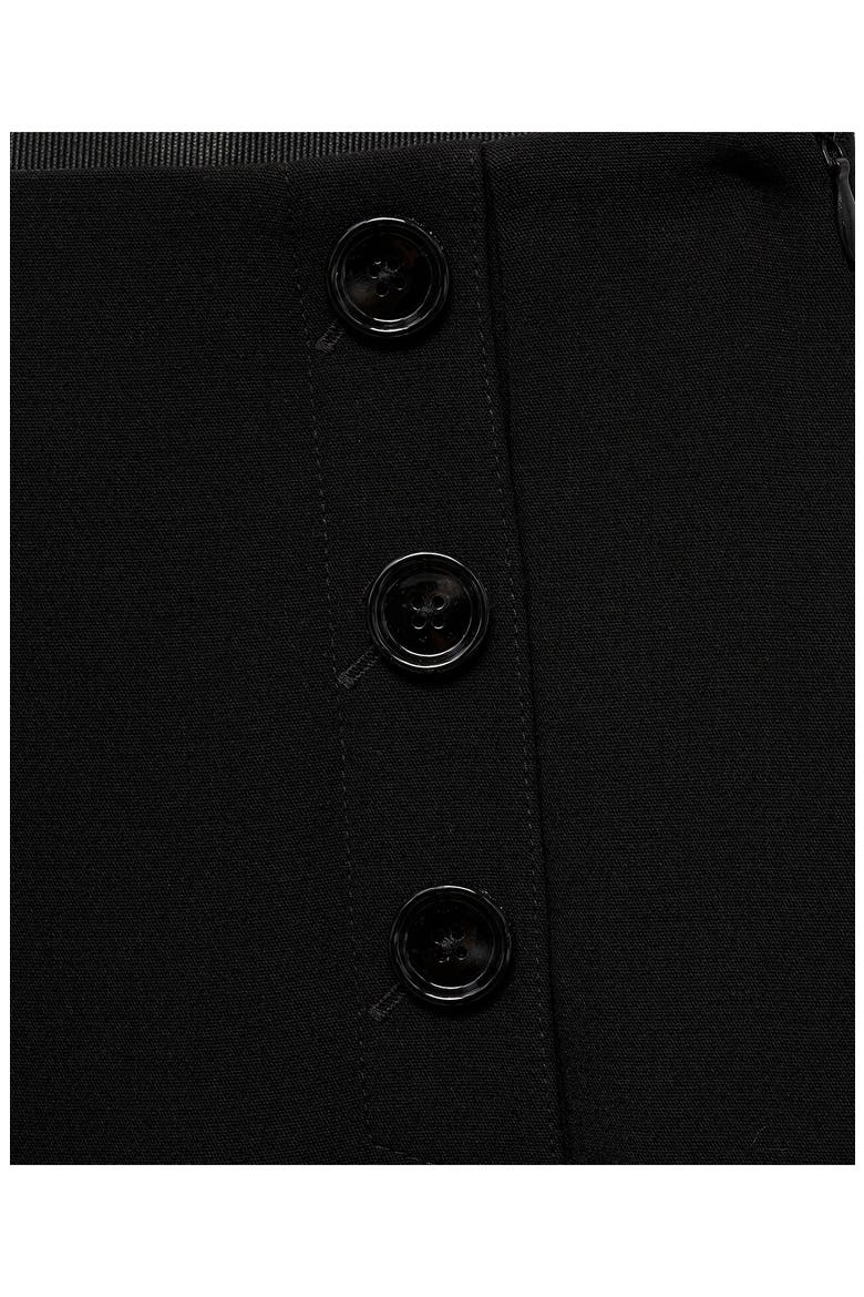 Button Wide Leg Pants, Alternate, color, BLACK