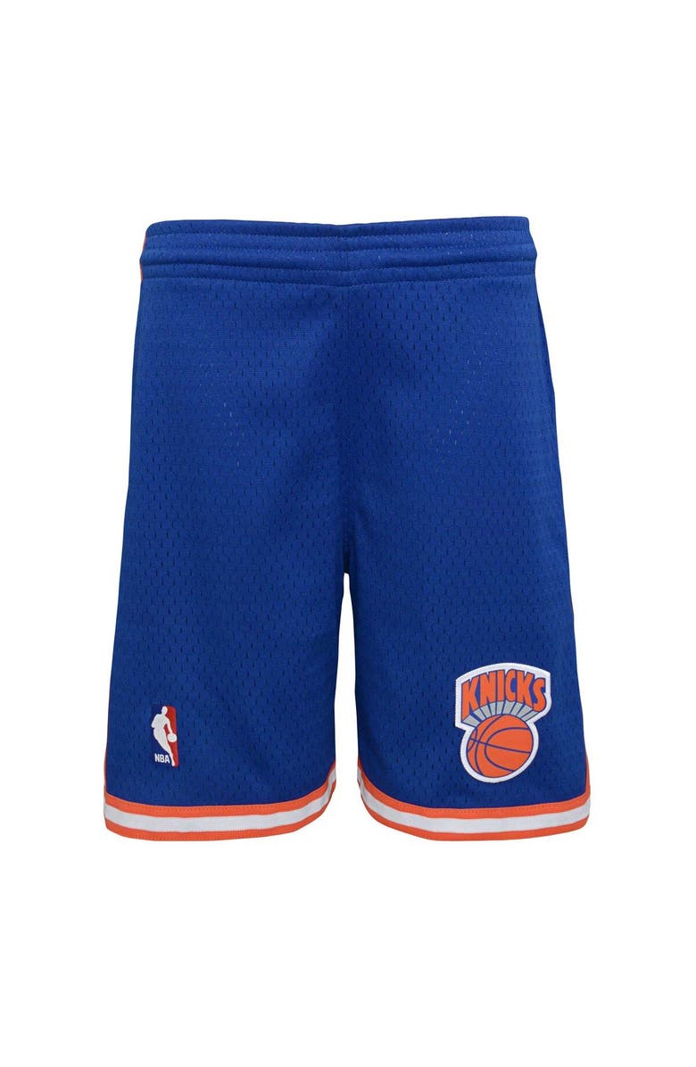 Mitchell & Ness Youth Mitchell & Ness Blue New York Knicks Hardwood Classics Swingman Shorts, Alternate, color, 