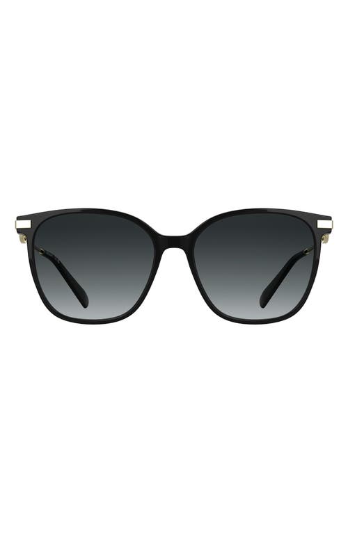 Longchamp Foulonn 55mm Gradient Modified Rectangular Sunglasses In Black