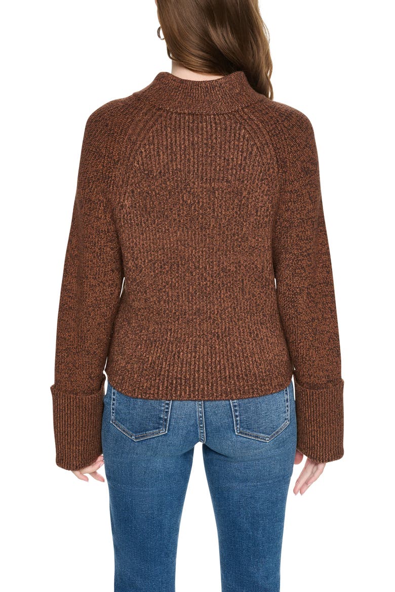 Raglan Mock Neck Sweater, Alternate, color, CARAMEL/ ES