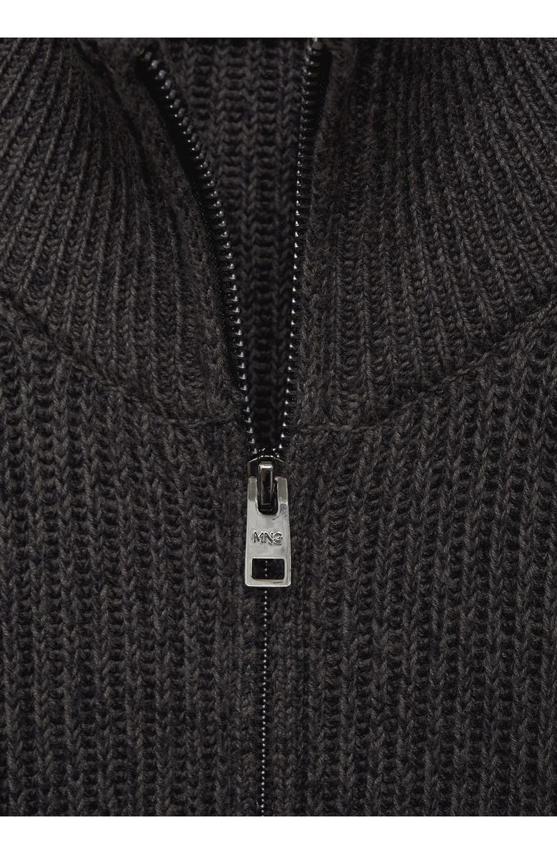 MANGO Rib Zip Cardigan, Alternate, color, 