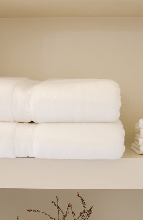 Cozy Earth Luxe Set Of 2 Bath Towels In White